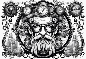 a mad scientist tattoo idea