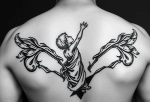 i want a boy reaching out to Jesus hand while falling into the imbass tattoo idea