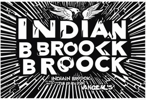 The words “Indian Brook” crashing out of a brick wall surrounded by angels tattoo idea