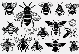 dirty with paint biene tattoo idea