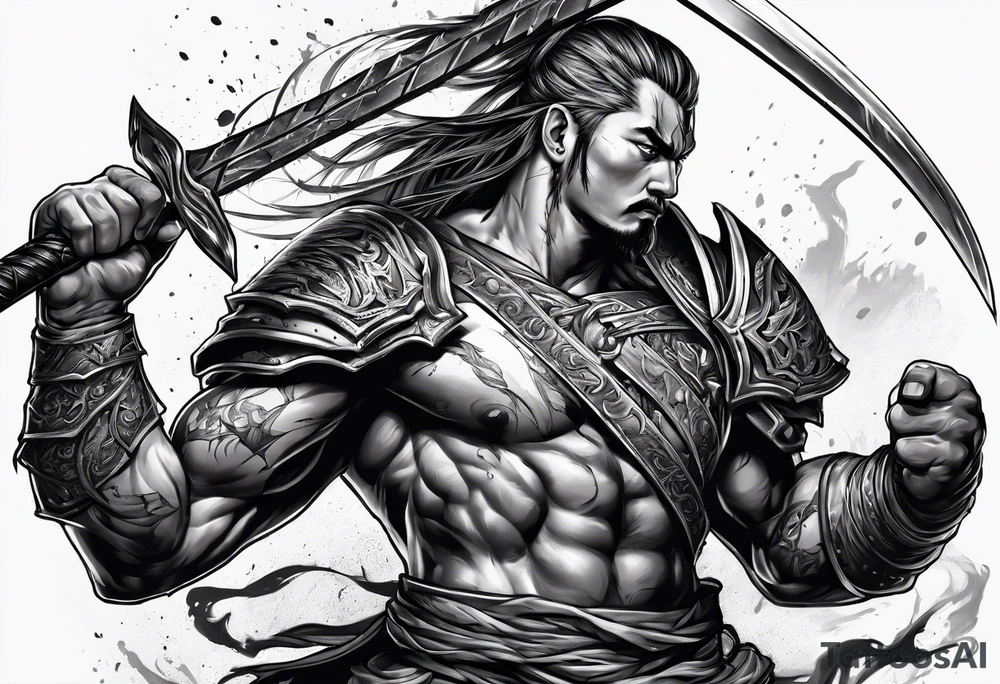 Warrior
Fighting
Bloody tattoo idea