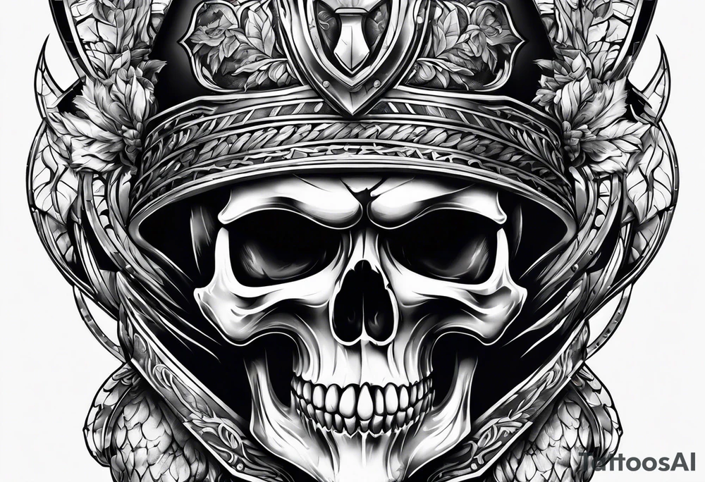 gladiator skull tattoo idea