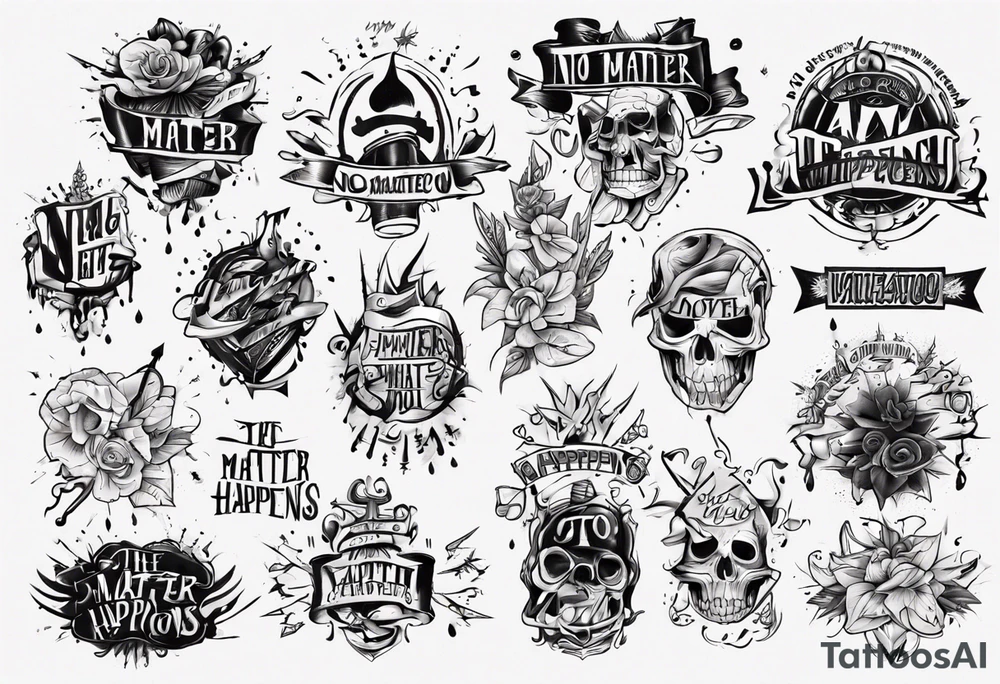 The phrase: No Matter What Happens... tattoo idea