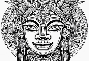 Mayan moon god tattoo idea