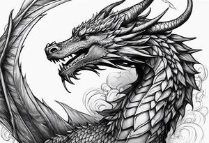 Dragon portrait tattoo idea