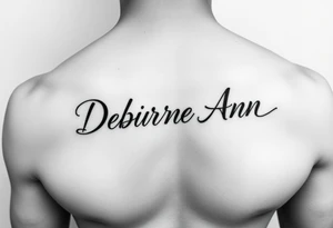 Deborah Ann in cursive across the chest tattoo idea