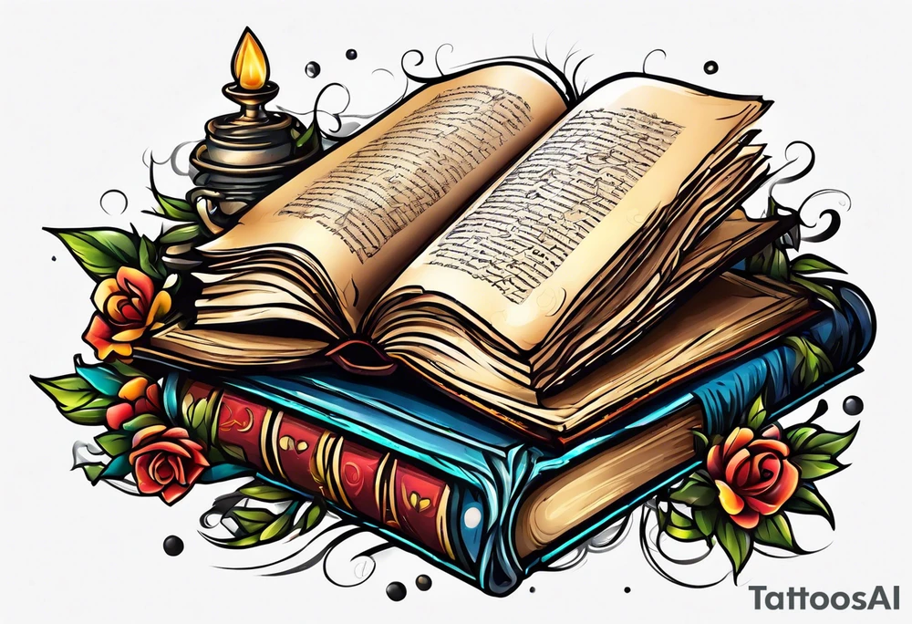 open book tattoo idea