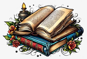 open book tattoo idea