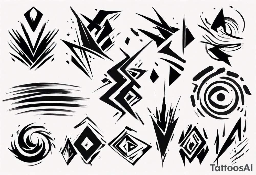 abstract Brush stroke tattoo idea