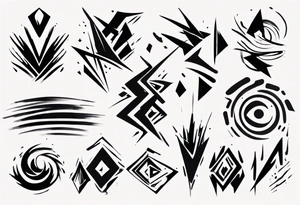 abstract Brush stroke tattoo idea