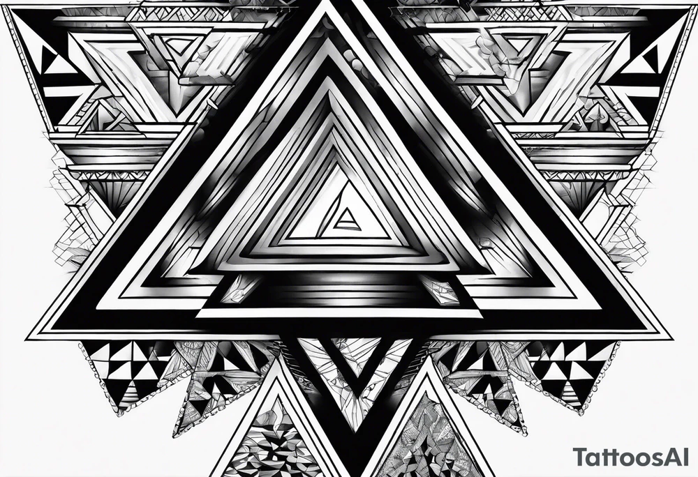 psychedelic triangle tattoo idea