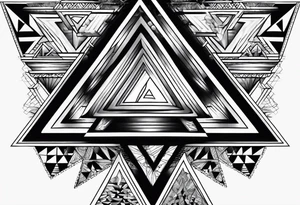 psychedelic triangle tattoo idea