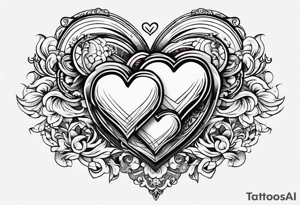 swimmingpool encirceling heart tattoo idea