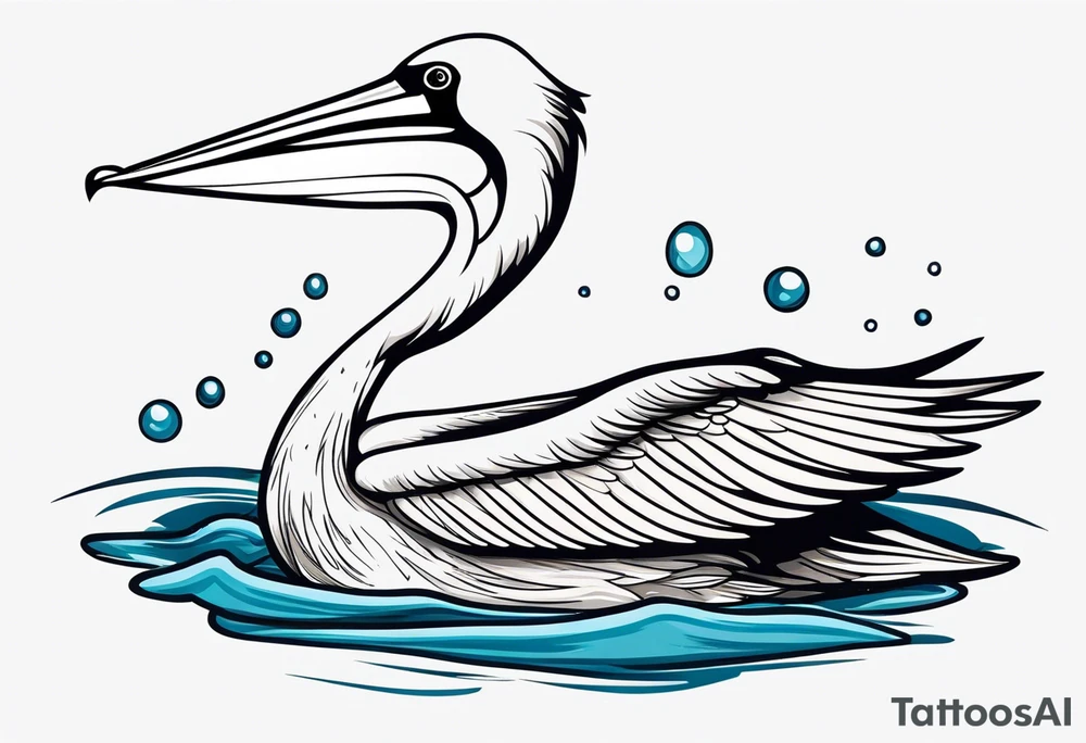 pelican +diving +water tattoo idea