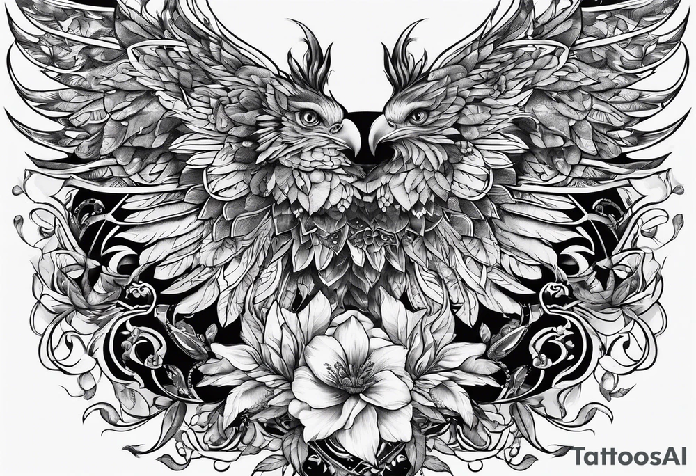 chest tattoo outdoors tattoo idea