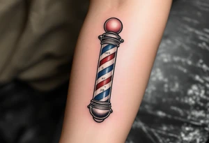 Barber pole 
THIS IS MY JOB tattoo idea