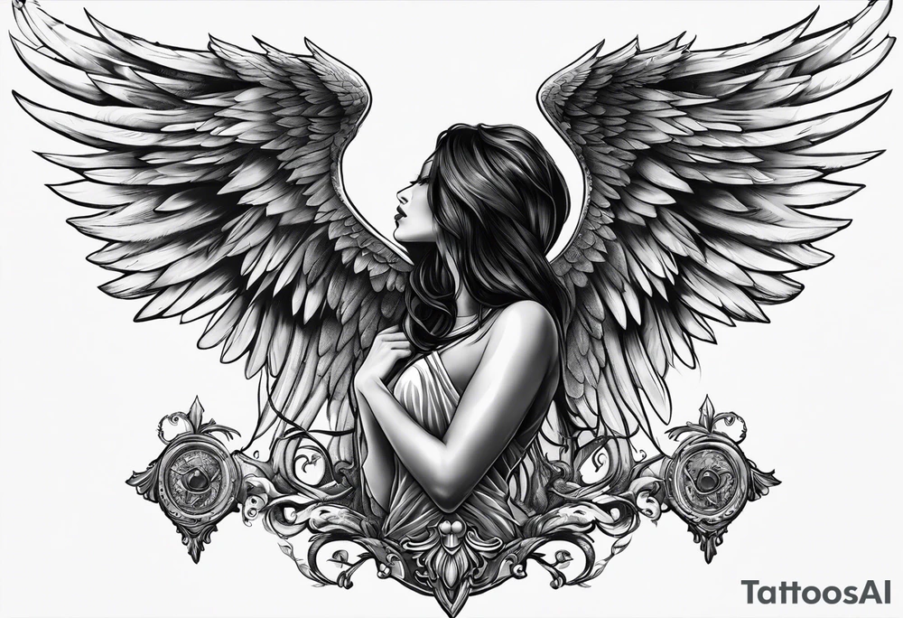 Fallen angel tattoo idea