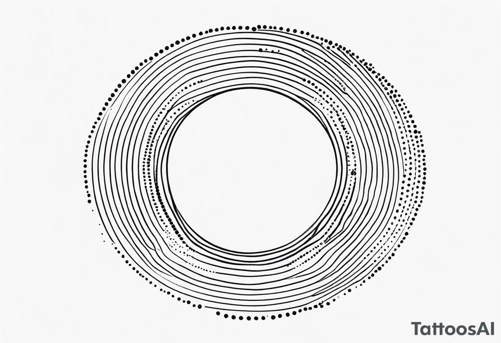 simple circle that incorporates dots tattoo idea