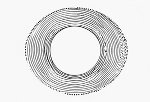 simple circle that incorporates dots tattoo idea