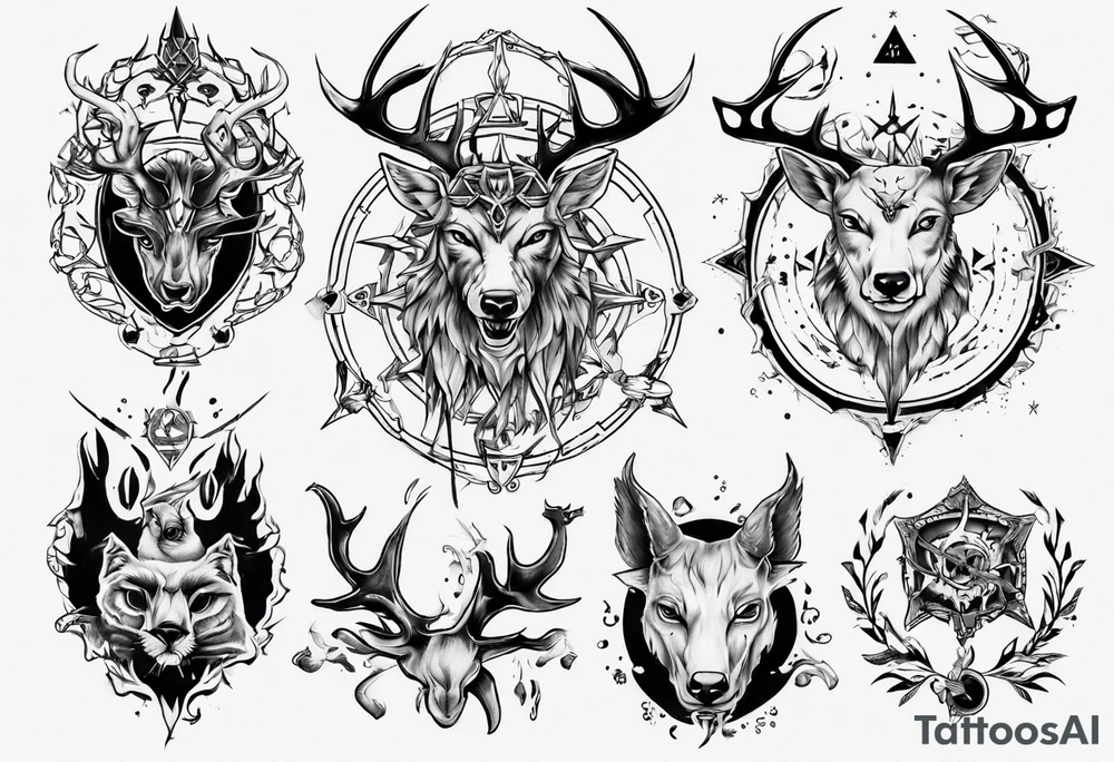jäger und reh tattoo idea