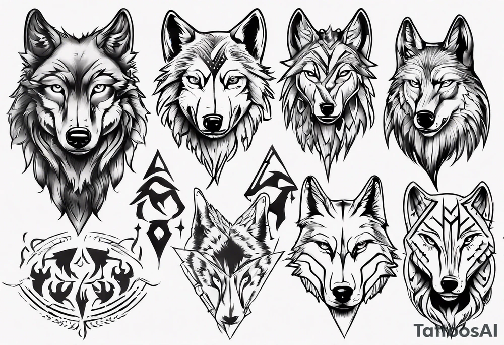 wolf tattoo idea
