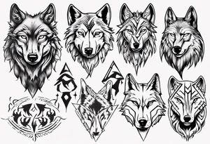 wolf tattoo idea