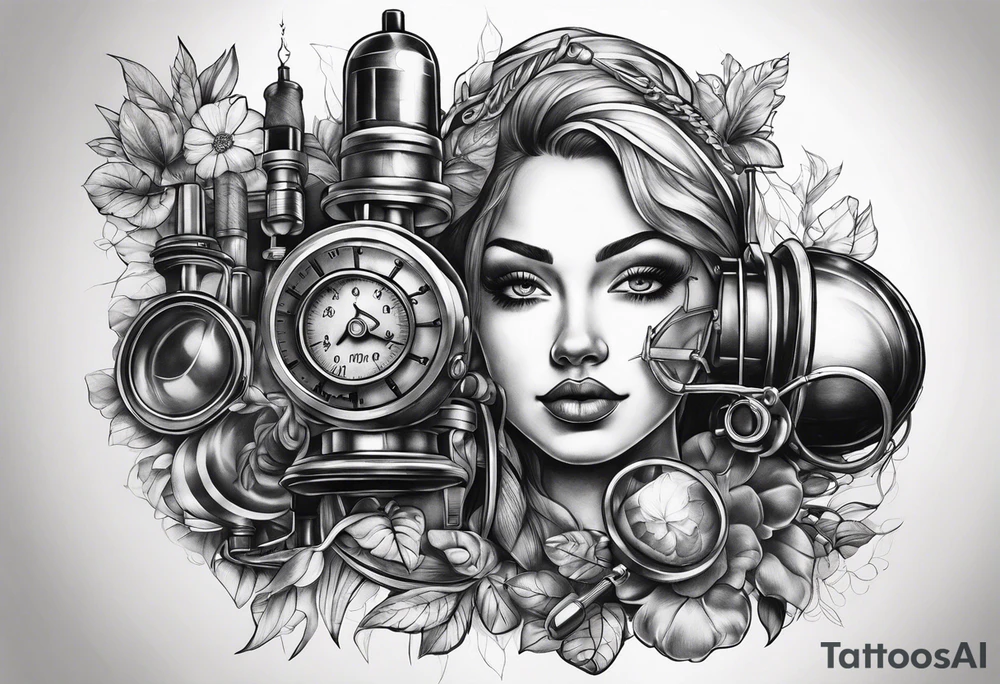 Anesthesia equipment tattoo idea