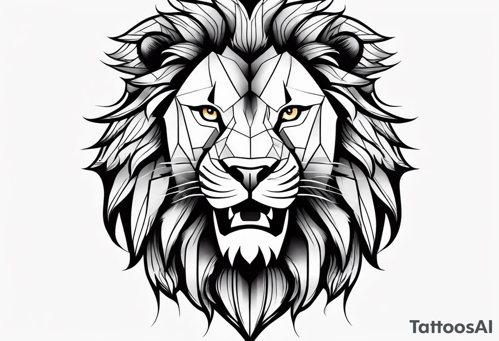 Sleeve tattoo angry lion tattoo idea