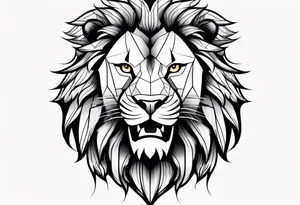 Sleeve tattoo angry lion tattoo idea