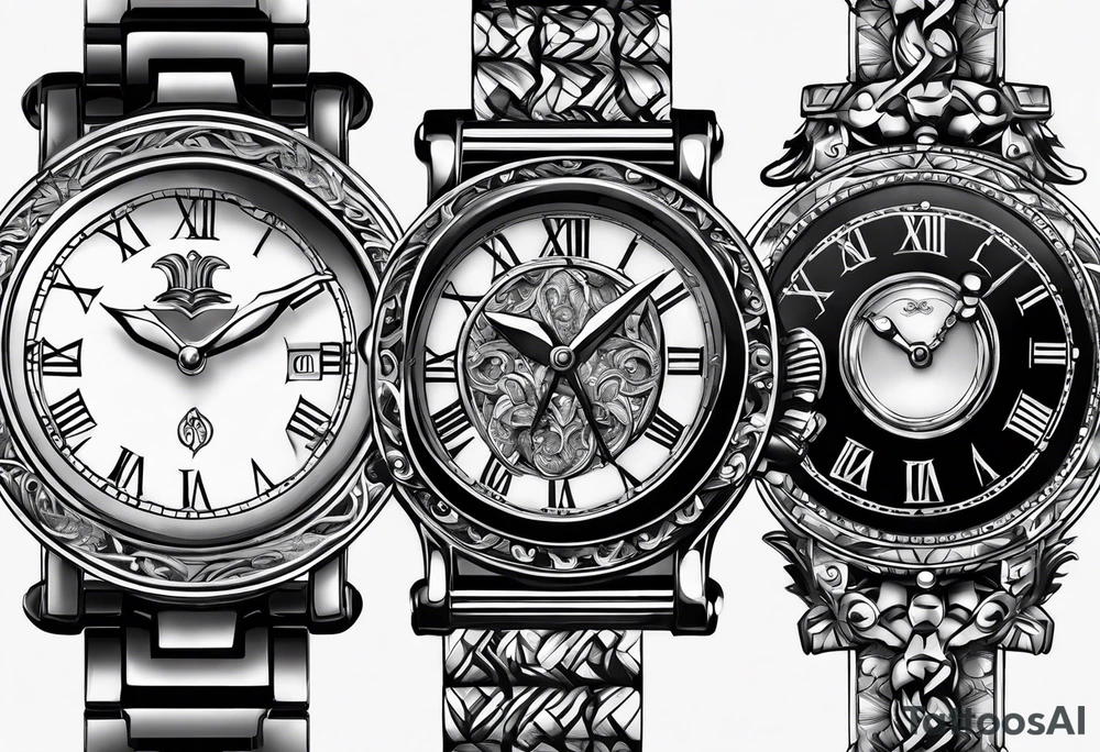 watch chain tattoo idea