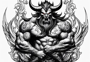 Shoulder devil tattoo idea