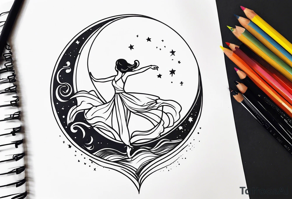 dancing in the moonlight tattoo idea