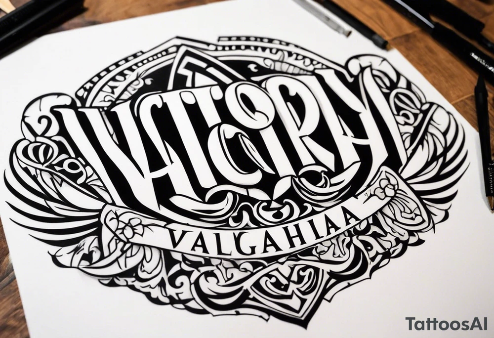 Victory or valhalla tattoo idea
