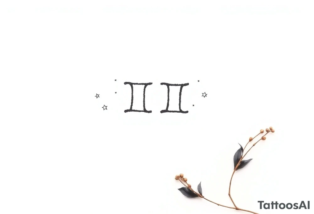 Gemini stars constellation tattoo idea