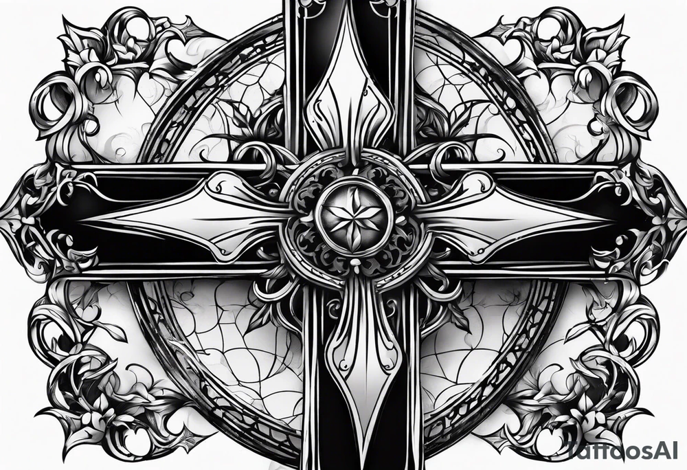 Gothic cross tattoo idea