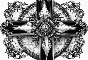 Gothic cross tattoo idea