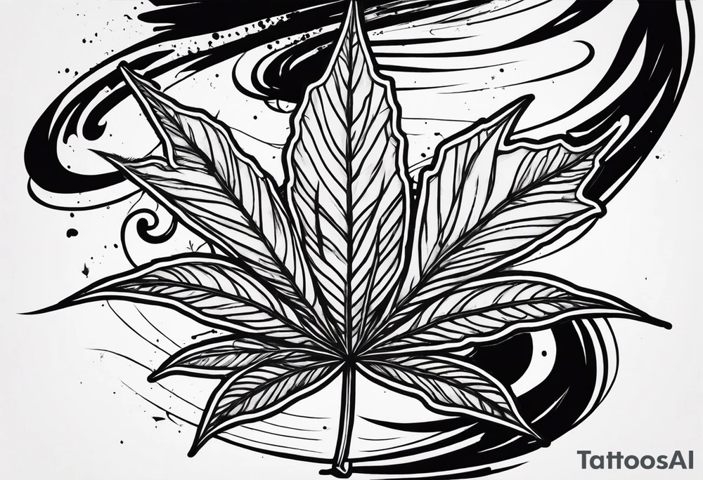 weed, smoke tattoo idea