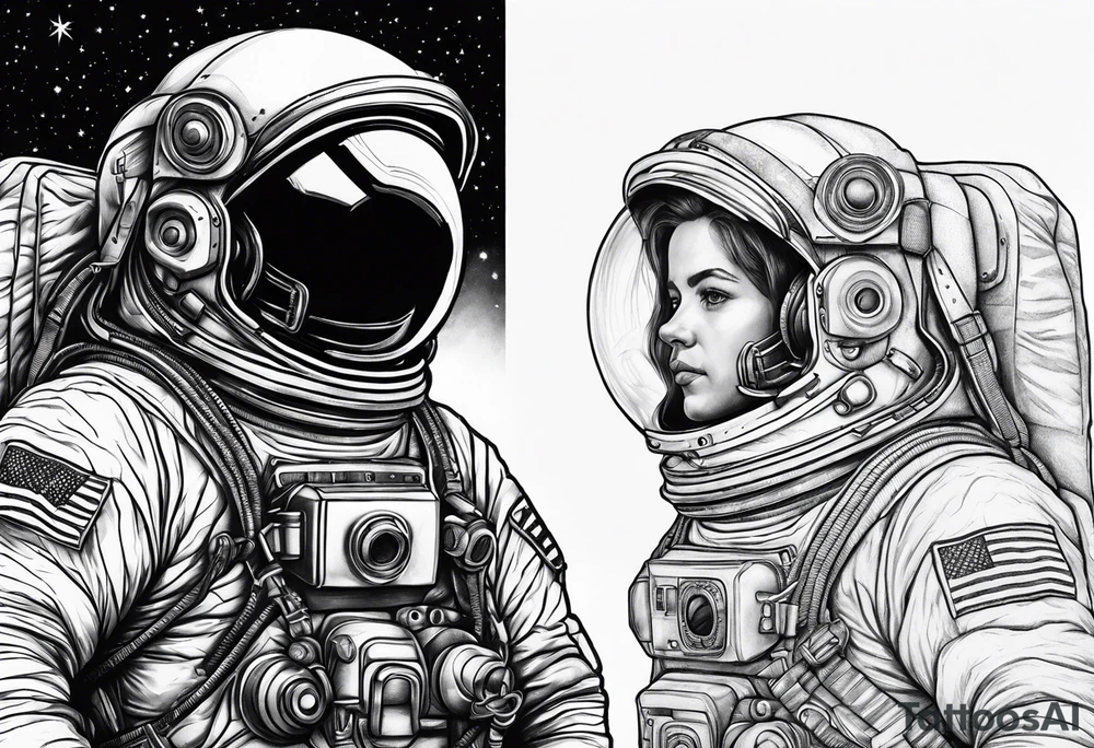 astronaut tattoo idea