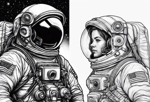 astronaut tattoo idea