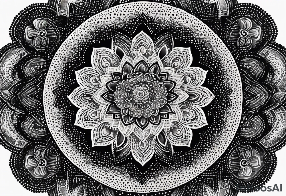 mandala looks like lace tattoo idea