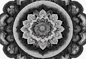 mandala looks like lace tattoo idea