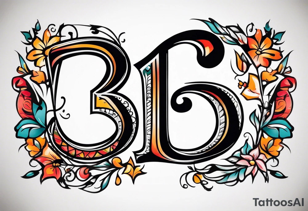 number "13" tattoo idea