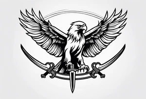 Eagle carrying sword tattoo idea