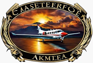 Create a tattoo that incorporates Texas, Arkansas, New Mexico,  Beechcraft A36, semper fidelis , boating, dates 05-01-2004, 02-25-2007, 05-19-2012 tattoo idea