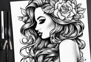Hush Shhh finger to lips tattoo idea