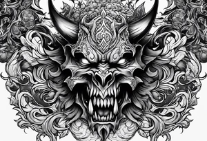 hell demon tattoo idea