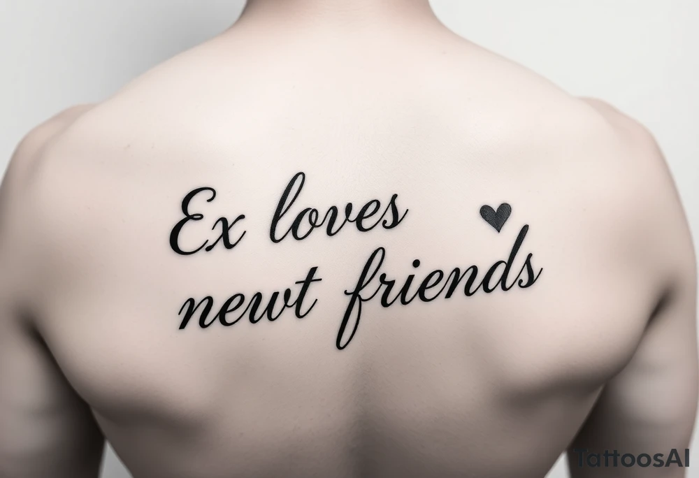 Ex lovers now best friends tattoo idea