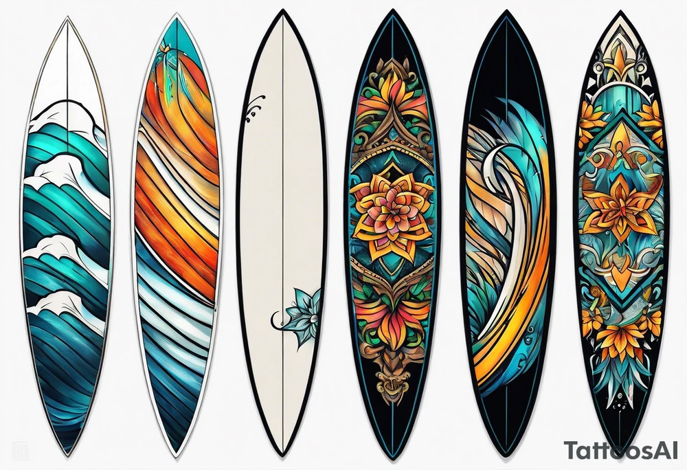 Surfboard tattoo idea