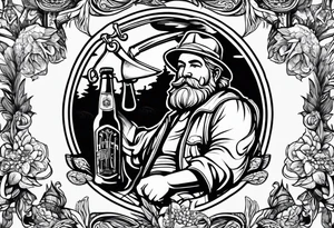 Beer Drinking 
Fisherman
Father
Friend tattoo idea