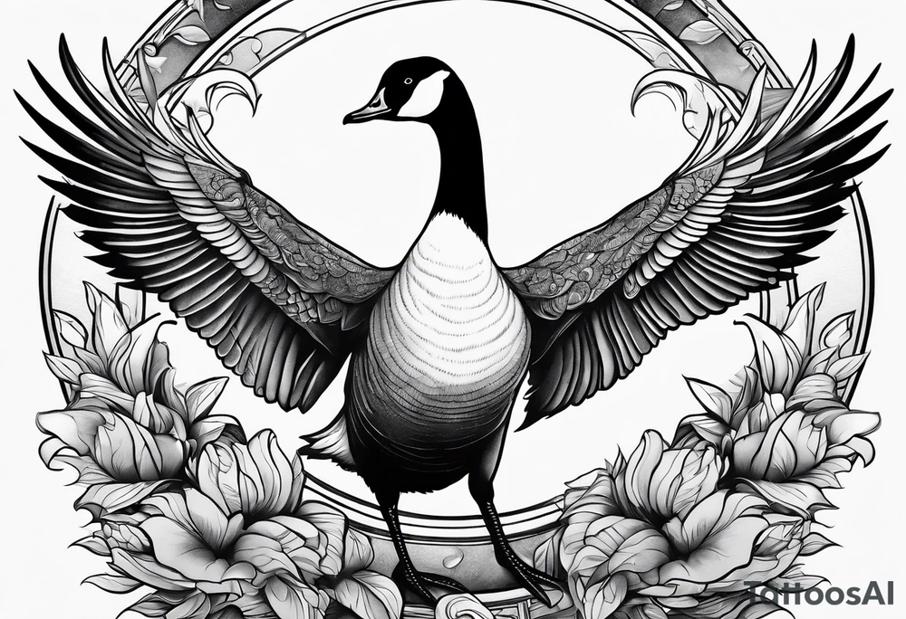 canadian goose tattoo idea